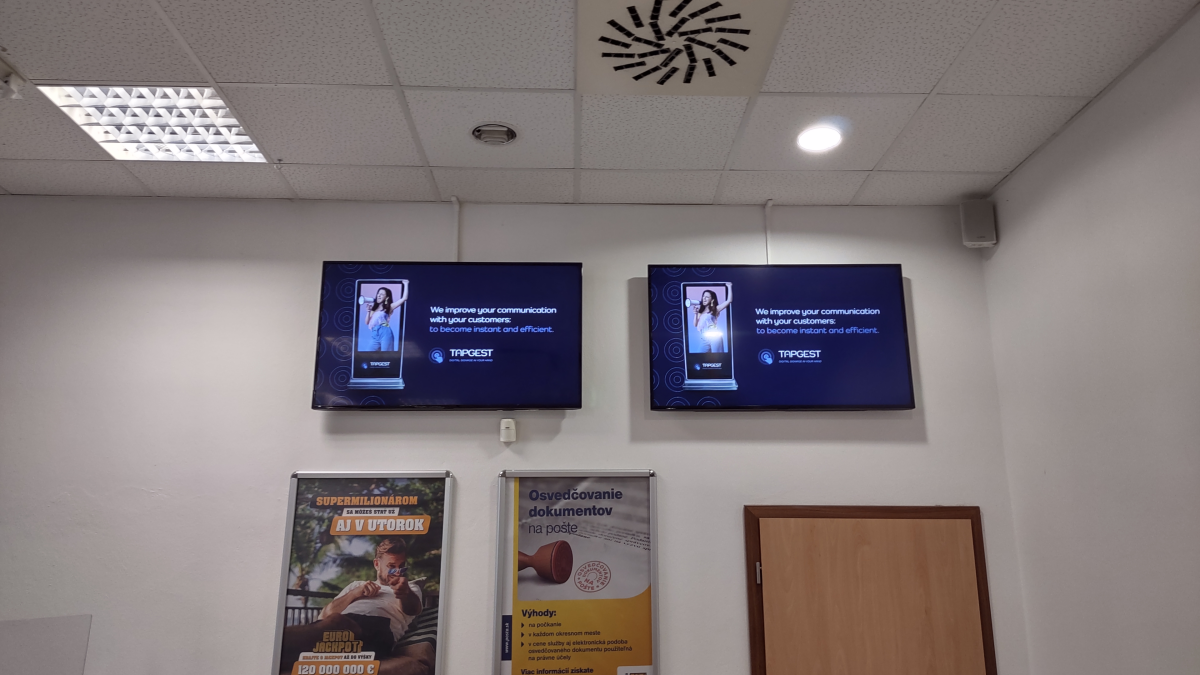 Pošta 1 Malacky B — DOOH obrazovka v Posta 1 Malacky, Malacky