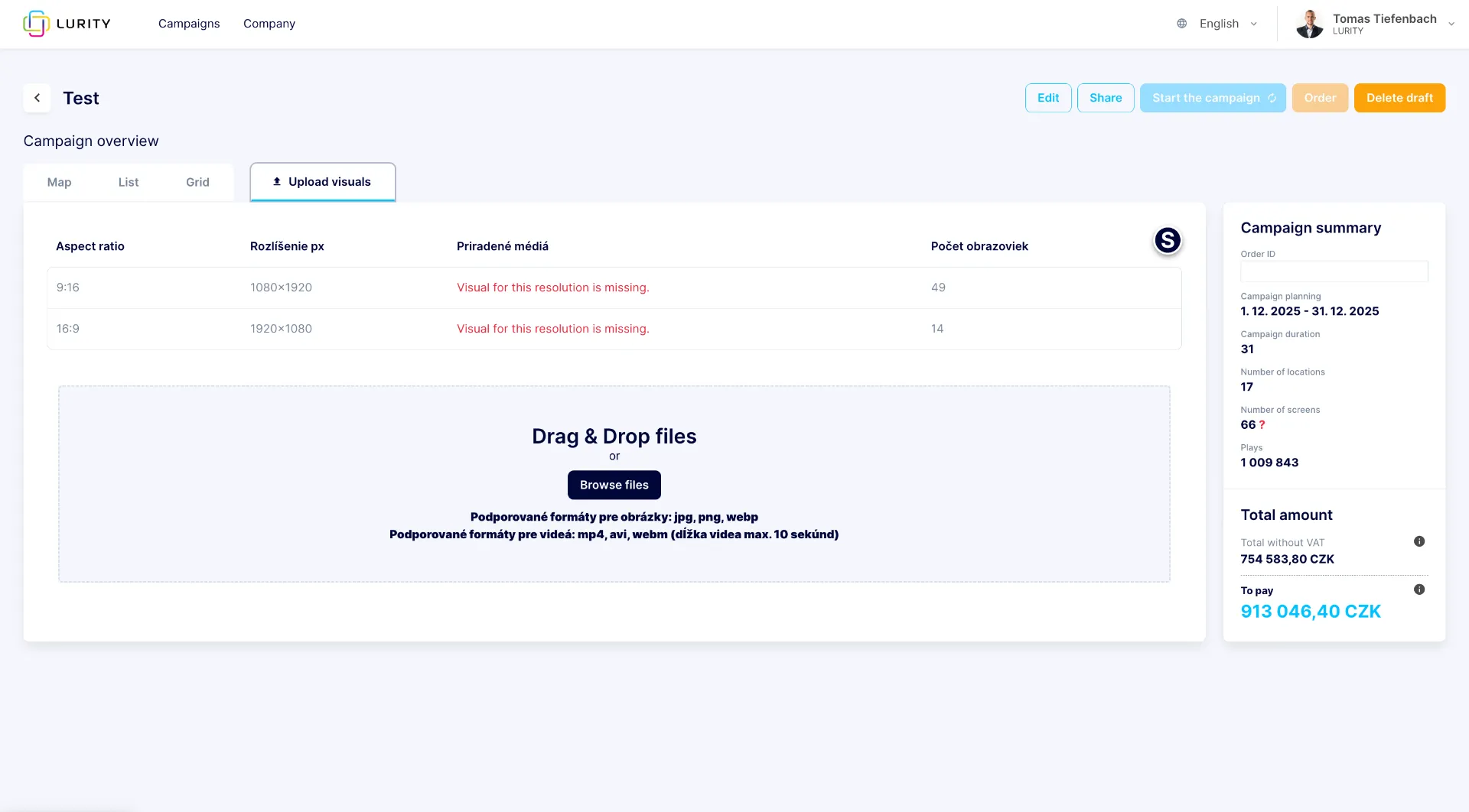 Lurity Kreativ-Upload und Asset-Management