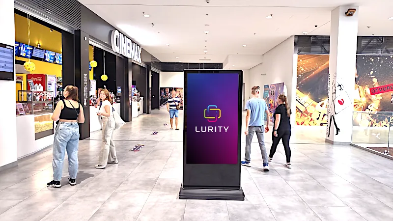 DOOH screen in cinema area