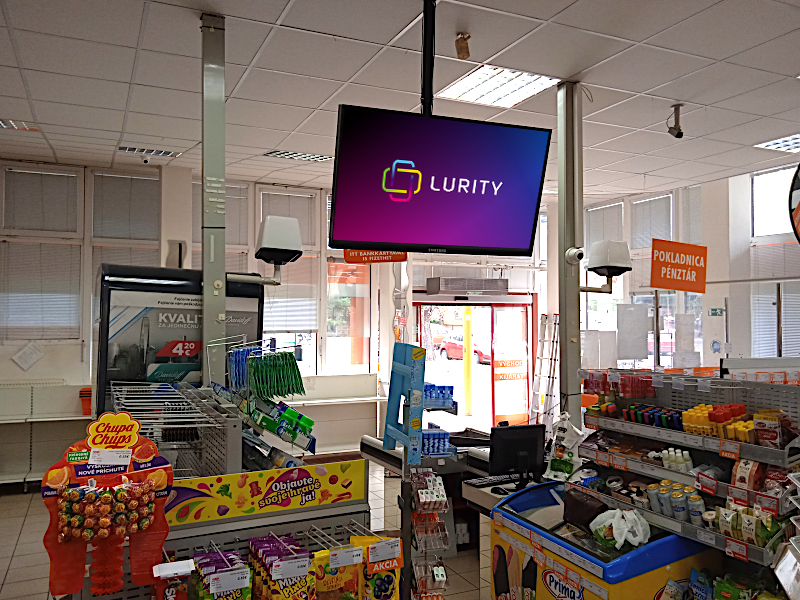 Digital advertising screens in retail stores